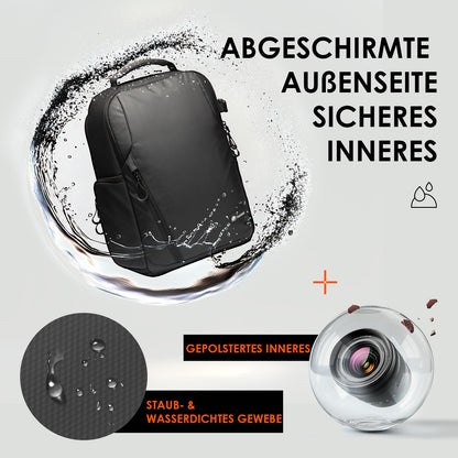 TARION Kamerarucksack TR-L wasserdicht, 14 Zoll Laptopfach, schwarz