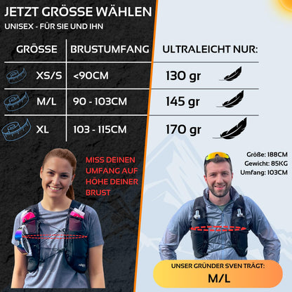 zeitgeist OUTDOOR Urban Fit 2 Laufweste 2 L für Damen und Herren