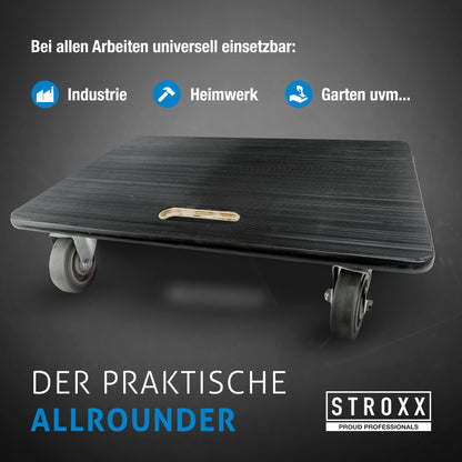 STROXX Transportroller 500 kg – Möbelroller mit Gummibelag