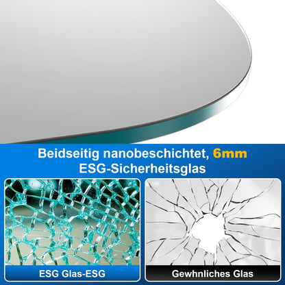 Jiubiaz Duschwand Badewanne 120x140cm faltbar - Silber Transparent