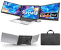Siaviala P7 Laptop Bildschirm Erweiterung 15,6 Zoll FHD Triple Monitor aus Aluminium mit zwei klappbaren Bildschirmen