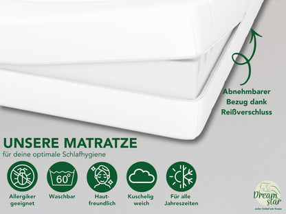 DREAMSTAR Simple Flex Duo 7-Zonen Kaltschaummatratze 90x200 cm