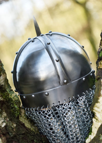 Battle-Merchant Wikinger Brillenhelm Schaukampfhelm - Kettenbrünne
