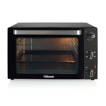 Tristar OV-3640 Umluft-Backofen – 60 L mit Grillfunktion, ein rechteckiger Edelstahl-Backofen zum Backen, Braten und Grillen von Speisen.