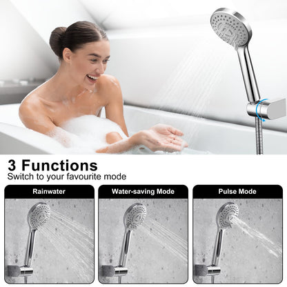 BONADE Wannenarmatur Einhebel mit Handbrause Set – Chrom