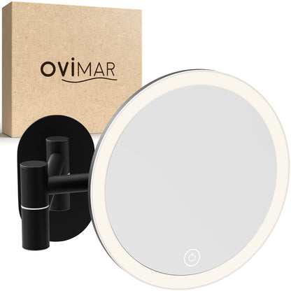 ovimar Kosmetikspiegel Leinoya mit Beleuchtung, 5-fach, Wandmontage