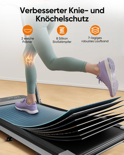 Acezoe P12 Laufband klappbar, Walking Pad mit Steigung, bis 135 kg