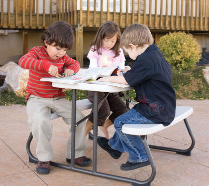 LIFETIME Picknicktisch für Kinder, klappbar und UV-geschützt, Beige