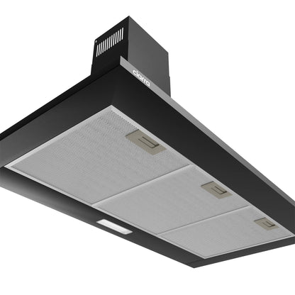 CIARRA Dunstabzugshaube CAB9201A Pyramide 90 cm Schwarz Umluft/Abluft