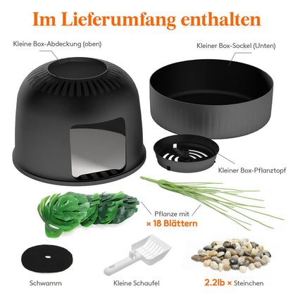 Lifewit Katzenklo Blumentopf Versteckte Katzentoilette XXL - Schwarz