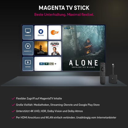 MagentaTV Stick 2. Gen. – 4K UHD Fernsehen & Streaming Player