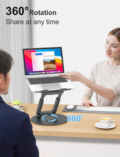 Laptop Ständer Höhenverstellbar 360° Drehbar Ergonomisch – Grau