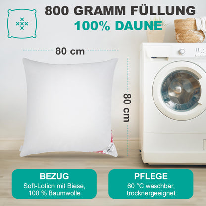 Canada Daunenkissen Plus – Medium 800g, canadische Daunen