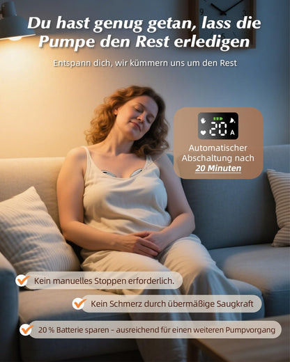 KISSBOBO K5 Elektrische Milchpumpe, freihändig, 4 Modi, 19 Stufen