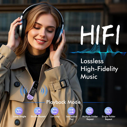 RUIZU X69 MP3 Player mit Bluetooth 5.3, 64 GB, Clip und FM Radio