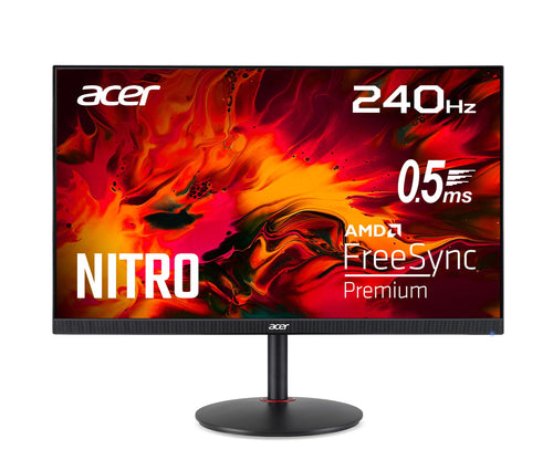 Acer Nitro XV272U W2 Gaming Monitor 27" WQHD 240Hz FreeSync. Schwarzer Monitor für extrem flüssiges Gaming dank 240Hz und FreeSync.