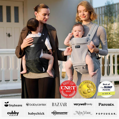 Momcozy Babytrage 2-in-1 Hüftkissen - Neugeborene & Kleinkinder, Grau