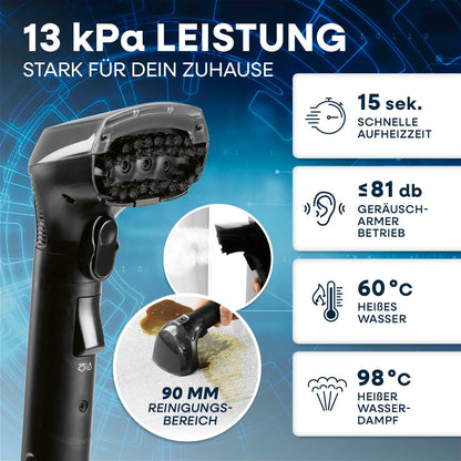 CLEANmaxx Pro Steam Fleckenreiniger Waschsauger für Polster & Teppiche