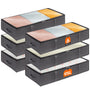 Lifewit Unterbettkommode 95L, faltbare Aufbewahrungsbox, 6er-Set, grau