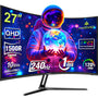 Amzfast AMZG27C1Q Pro Curved Gaming Monitor 27 Zoll QHD. Gekrümmter 27-Zoll-Monitor für hochauflösendes Gaming.