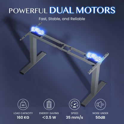 FLEXISPOT PRO Elektrisches Höhenverstellbares Tischgestell - Grau