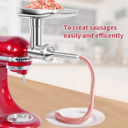 Gdrtwwh Edelstahl Fleischwolf Aufsatz für KitchenAid Standmixer GD100