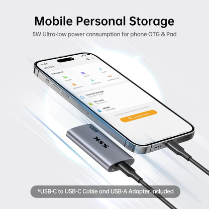 SSK SD450 Externe SSD 256GB, USB 3.2 Gen2, bis zu 550 MB/s
