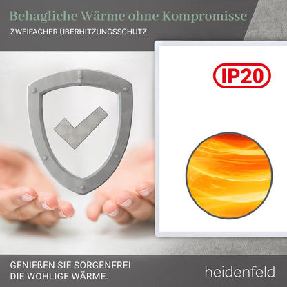 Heidenfeld HF-HP100-3 Infrarotheizung – 1000 Watt Elektroheizung