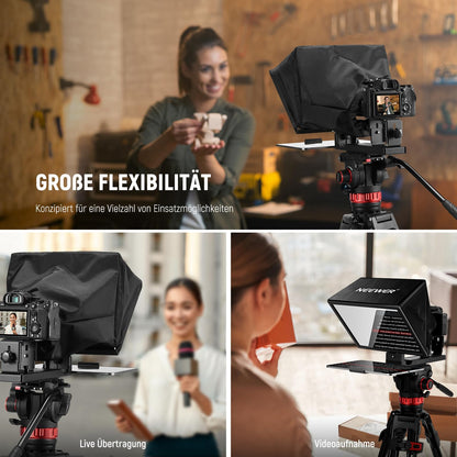 NEEWER BASICS X12B Alu Teleprompter 12 Zoll für DSLR & Tablets