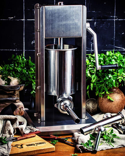 Zelsius Profi Wurstfüllmaschine Edelstahl 7 Liter - 2-Gang