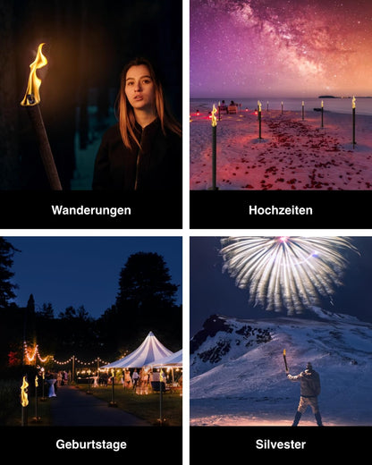 Hussala Diamond Wachsfackeln 50 Stk. – 90 Min. Brenndauer