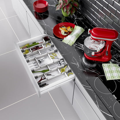 Schubladen-Organizer Verstellbar – Alu 9-teilig 44.5-50 cm