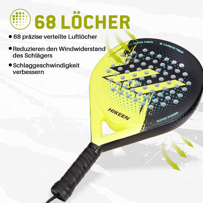 Padel Schläger Erwachsene Carbon Glasfaser – Allround