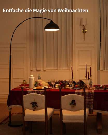 LuminexDesigns Bogenlampe Stehlampe Wohnzimmer - Schwarz