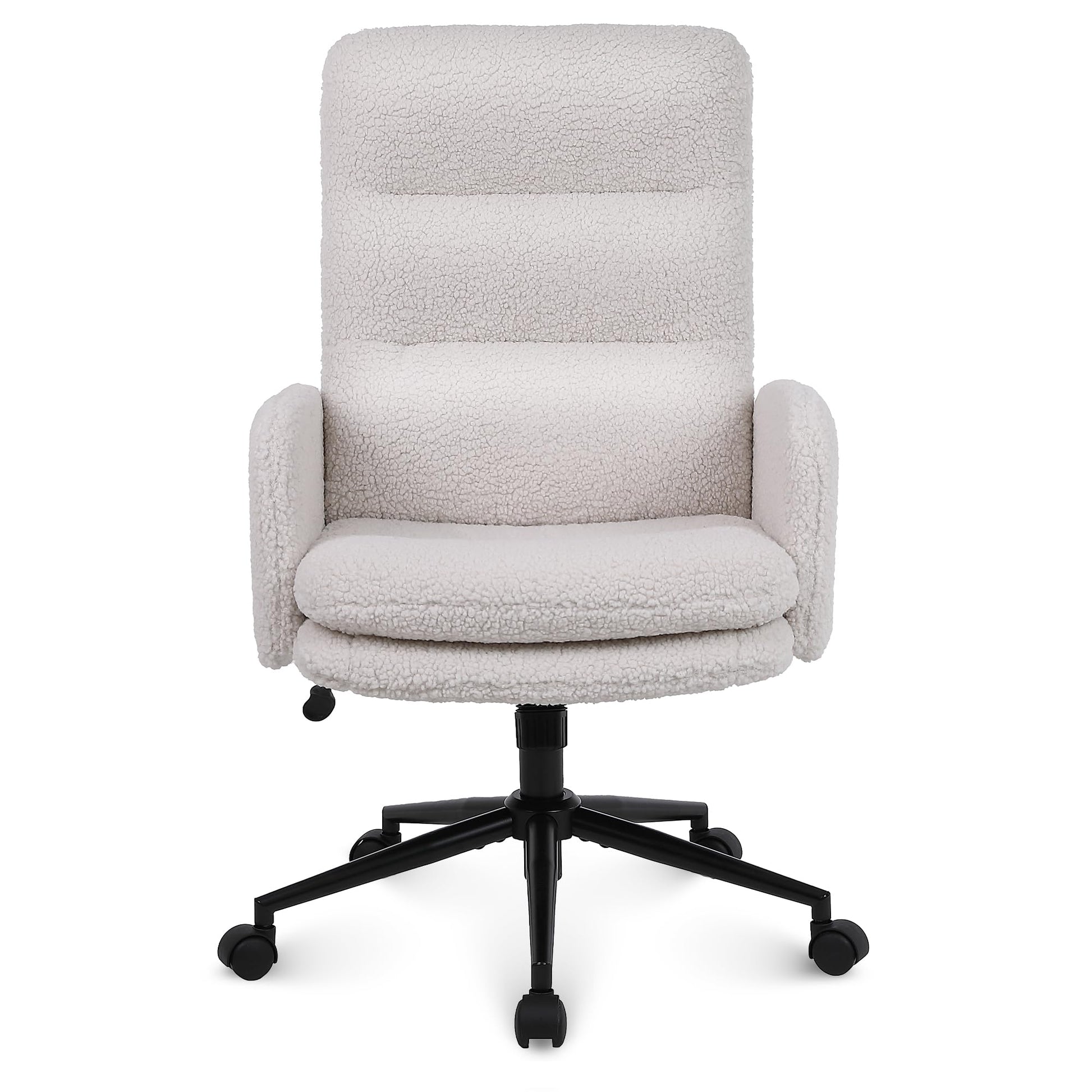 Youhauchair Kaschmir Schreibtischstuhl Ergonomisch - Creme. Cremefarbener ergonomischer Schreibtischstuhl für gesundes Arbeiten.