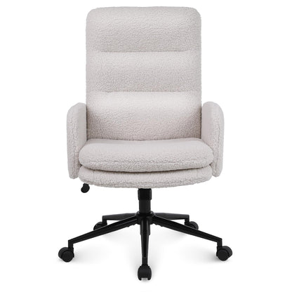 Youhauchair Kaschmir Schreibtischstuhl Ergonomisch - Creme. Cremefarbener ergonomischer Schreibtischstuhl für gesundes Arbeiten.