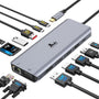 LIONWEI USB-C Dockingstation 13-in-1, Triple Display, 2x HDMI 4K – Multiport-Adapter für bis zu drei Monitore