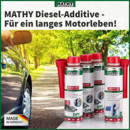 MATHY DPF-Kur Diesel Partikelfilter Reiniger – Set 4 Dosen