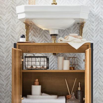 SoBuy BZR63-PF Waschbeckenunterschrank – Schmal, 60x60x30 cm