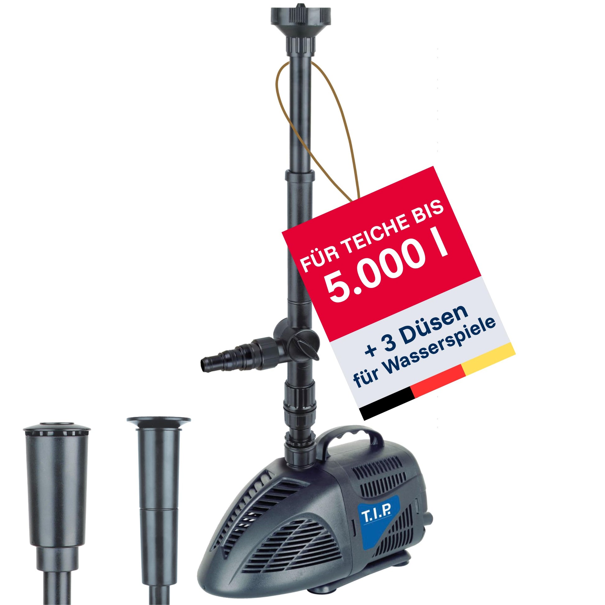 T.I.P. Wasserspielpumpe WPS 2000 R, Teichpumpe, 2000 l/h
