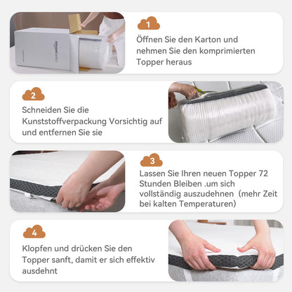 Amazon Basics Memoryschaum Matratzenauflage - 120x200x4 cm weiss