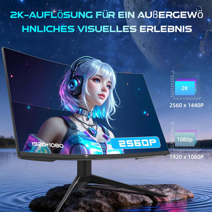 KTC H27S17 Gaming Monitor 27 Zoll Curved QHD 180Hz