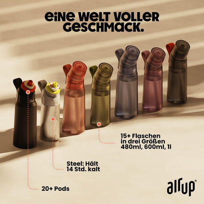 air up Twist Pro Trinkflasche Starter Set 600 ml mit 5 Pods