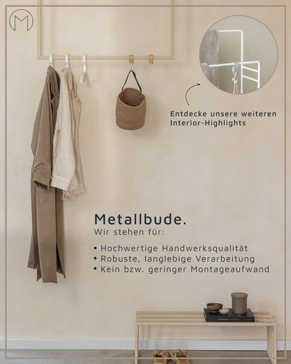 Metallbude FAY Kleiderbügel 6er Set schwarz, Kunststoff, 46 cm