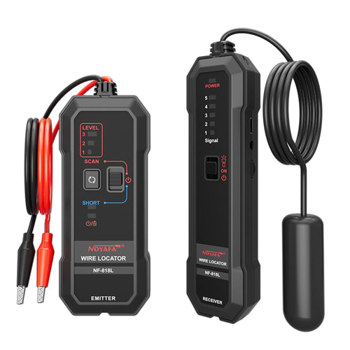NOYAFA NF-818L Kabelortungsgerät für vergrabene Leitungen mit LED-Taschenlampe und Kopfhörer