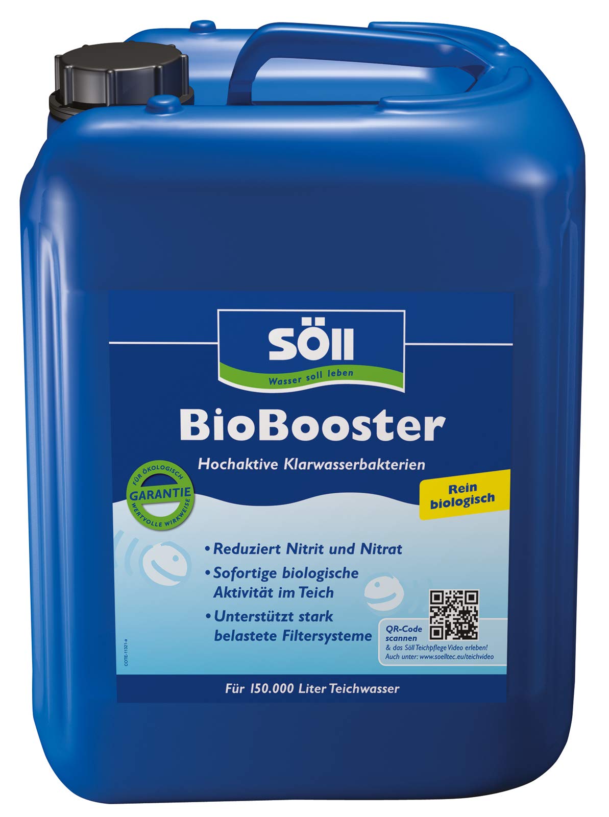 Söll BioBooster 80409 biologischer Teichwasseraufbereiter 5 l, zur Wasserklärung in Garten- und Schwimmteichen