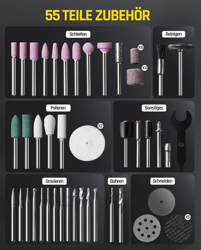 Fanttik F2 PRO Akku Multifunktionswerkzeug Set mit 55 Zubehörteilen