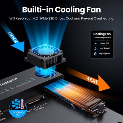 GRAUGEAR Bidirektionale Clone Station für M.2 & 2.5"/3.5" SSDs/HDDs