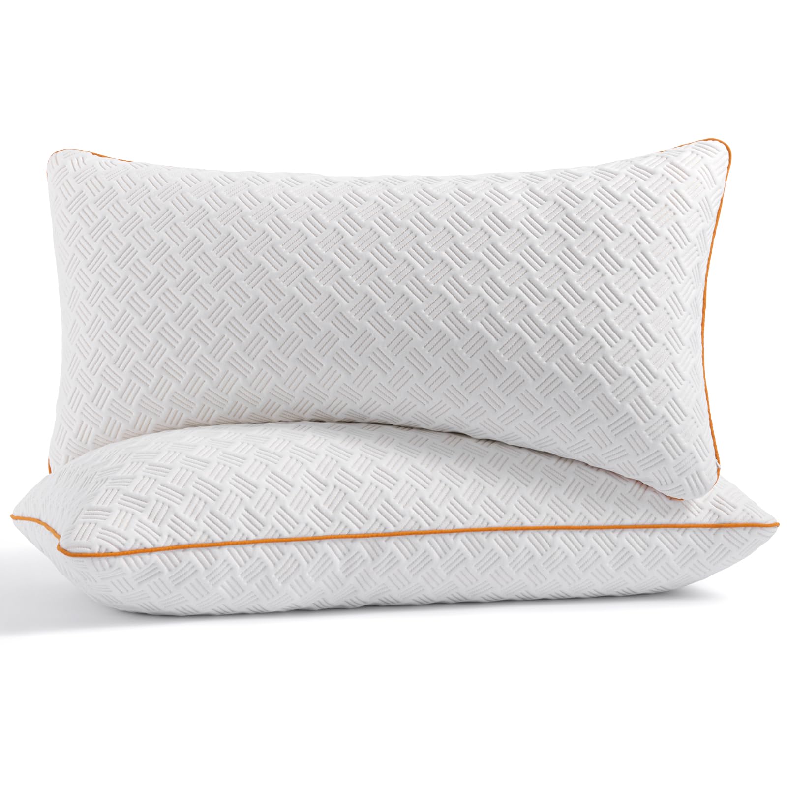 Twirest Kopfkissen 40x80 cm, Memory Foam Schlafkissen im 2er-Set mit Reissverschluss