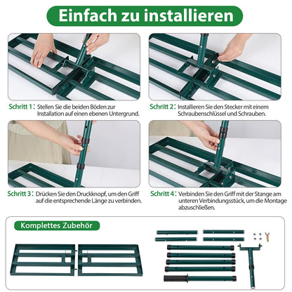 Signstek Rasenrakel Lawn Leveling Rake mit Edelstahlstiel 76 x 25 cm